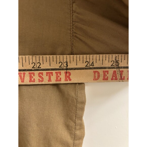 Everlane Women’s Split-Neck Puff Sleeve Hazel Green Shirt Sz 14 Peasant Cottage - Picture 5 of 6